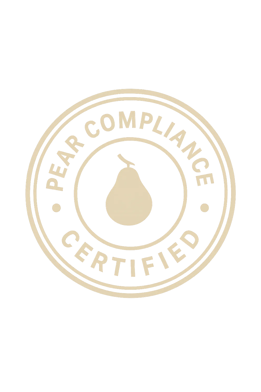 PEAR Compliance Certified badge seal representing adherence to Perception Engagement Alignment & Results standards